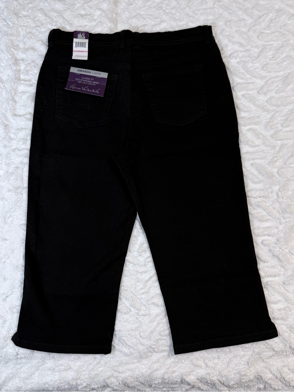 Gloria Vanderbilt Amanda Capris Black - Size 10Petite - NWT - Picture 11 of 15